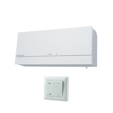 Mitsubishi Electric sienas tipa mini rekuperators VL-100EU5-E, komplektā vadības pults