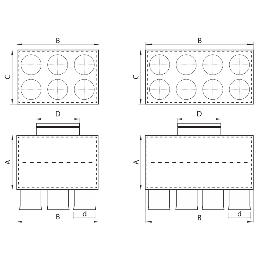 Gaisa sadales kārba Komfovent LOK-H-160-75×15 1 Gaisa sadales kārba Komfovent LOK-H-160-75×15 1