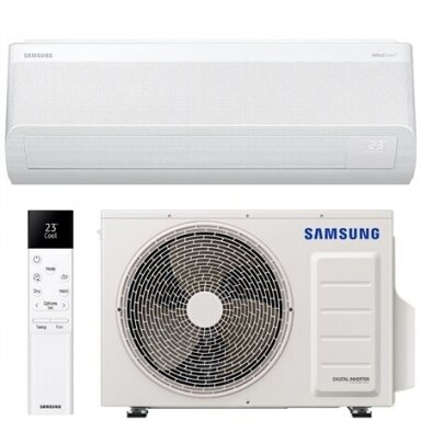 Samsung WindFree Comfort S2 gaisa kondicionieris AR60F12C1AWNEU komplektā āra bloks AR60F12C1AWXEU