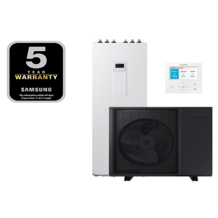 Samsung siltumsūknis AE260CNWMGG/EU komplektā āra bloks AE080BXYDGG/EU jauda 8,0 kW trīsfāžu Samsung siltumsūknis AE260CNWMGG/EU komplektā āra bloks AE080BXYDGG/EU jauda 8,0 kW trīsfāžu