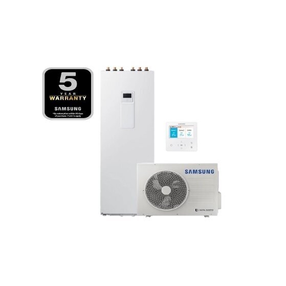 Samsung siltumsūknis AE260RNWSEG/EU komplektā āra bloks AE060CXEDEG/EU jauda 6,0 kW Samsung siltumsūknis AE260RNWSEG/EU komplektā āra bloks AE060CXEDEG/EU jauda 6,0 kW