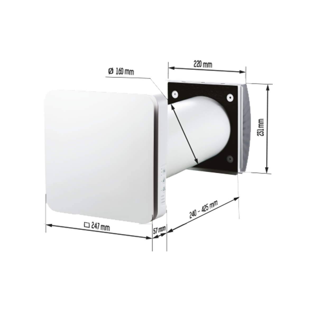 Sieninis mini rekuperators  Vents TwinFresh Atmo DFH686 1